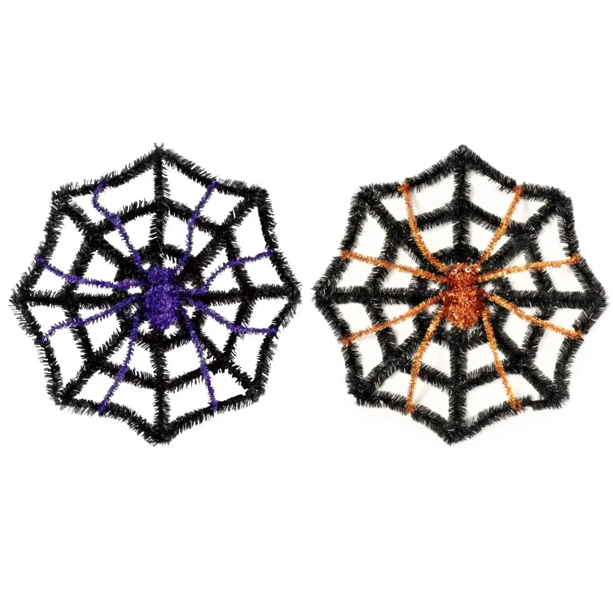 2D Tinsel Halloween Web Wreath 1