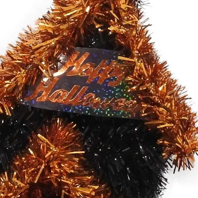 3D Tinsel Halloween House Tabletop Decoration 2
