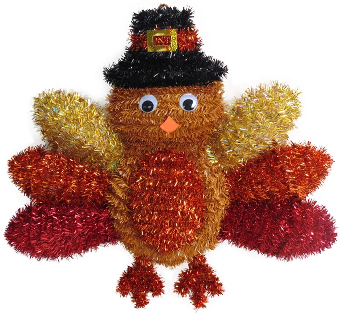 2D Harvest Turkey Tinsel Decoration 1