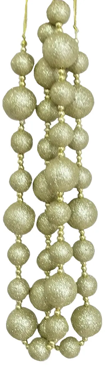 6' Gold Glitter Ball Garland 1