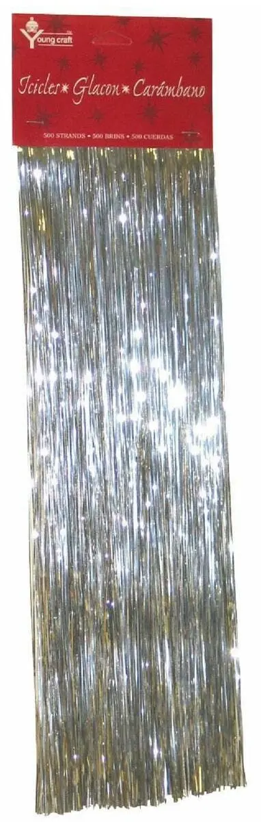 500 Shimmering Silver Icicles 1