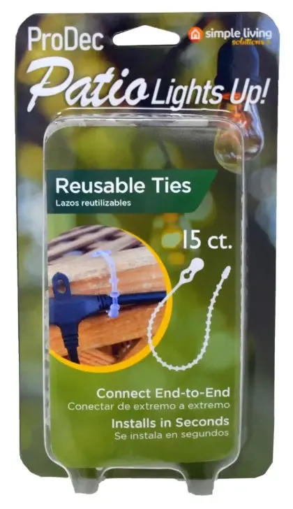 Set Of 15 Reusable Light Ties For Outdoor Lighting 1
