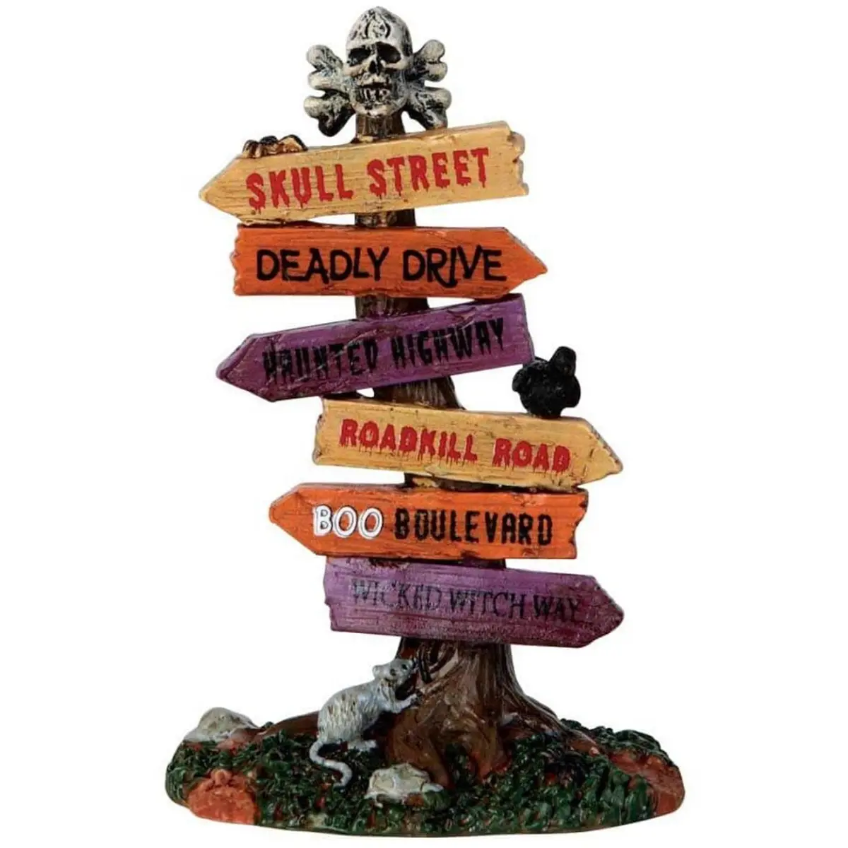 Lemax Spooky Town Scary Road Signs #64054 1