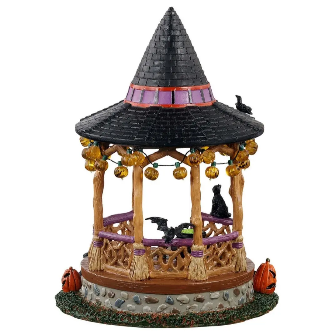 Lemax Spooky Town Witch Gazebo #13553 2