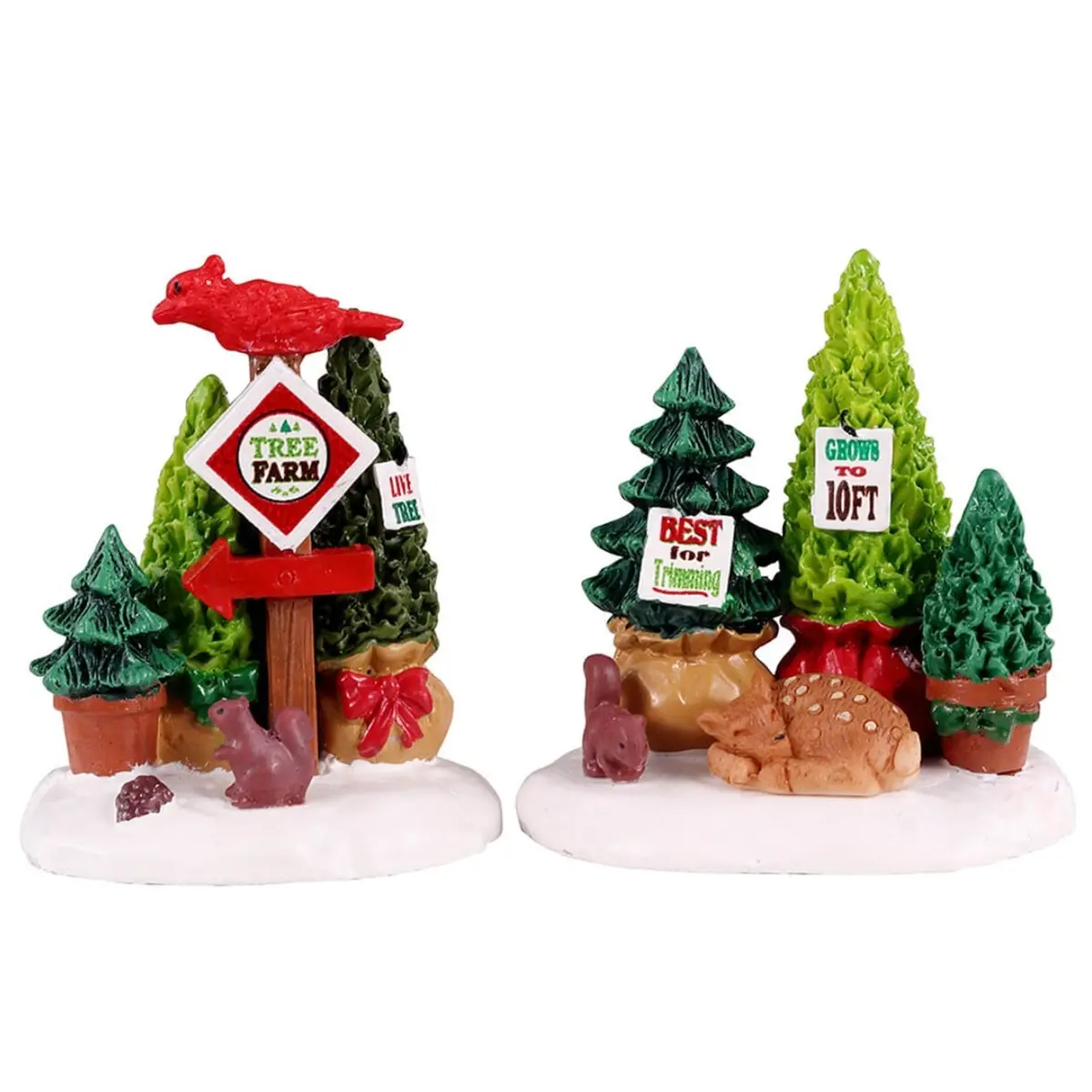 Lemax Vail Village Accessories: Tree Farm Display, Set Of 2 #14844 1