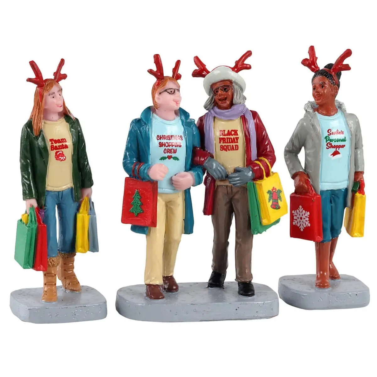 Lemax General Collectible Figurines: Girls Christmas Shopping Trip, Set Of 3 #12026 1