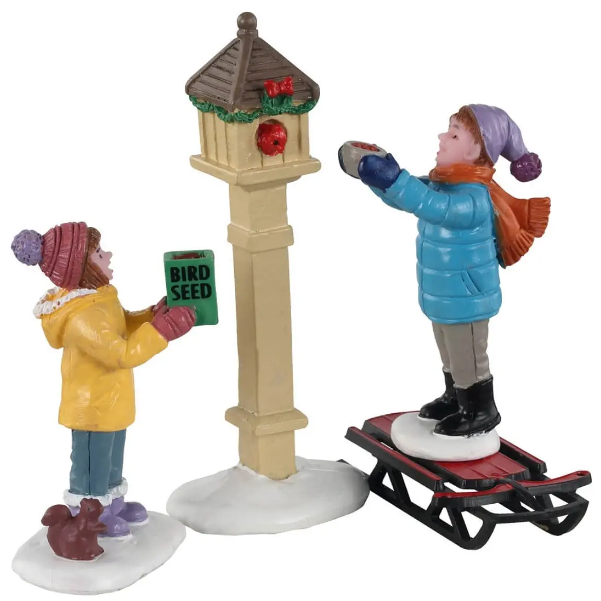 Lemax General Collectible Figurines: The Bird Feeders, Set Of 3 #12015 1