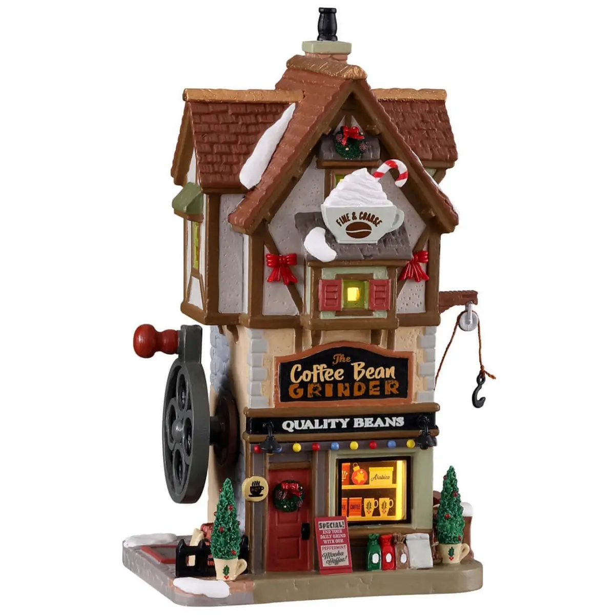 Lemax Caddington Village Lighted Building: The Coffee Bean Grinder #15780 1