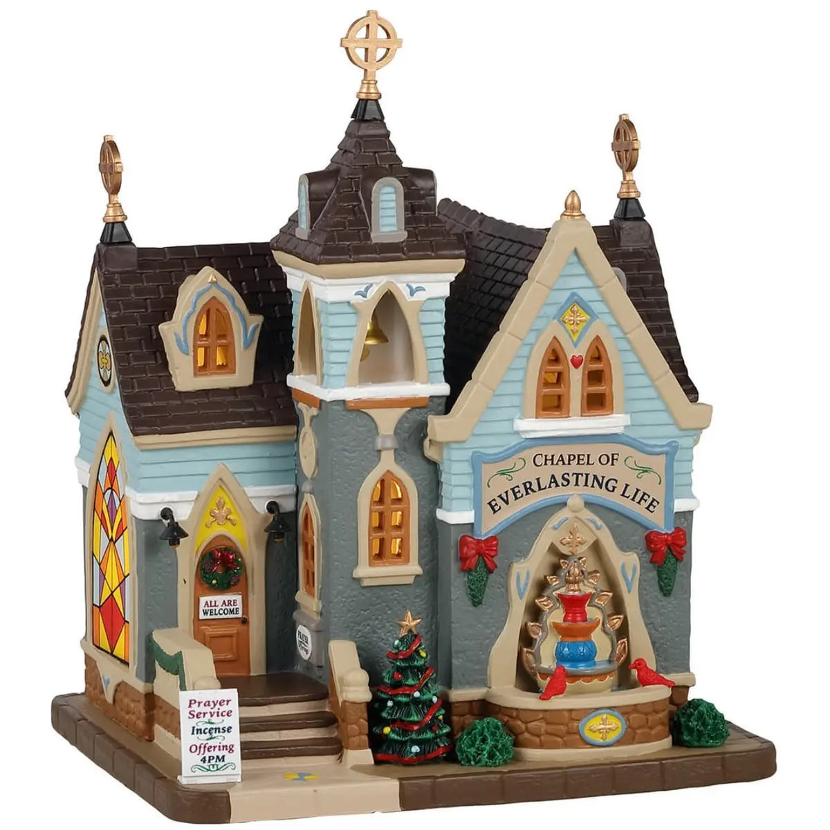 Lemax Caddington Village Lighted Building: Chapel Of Everlasting Life #15776 1