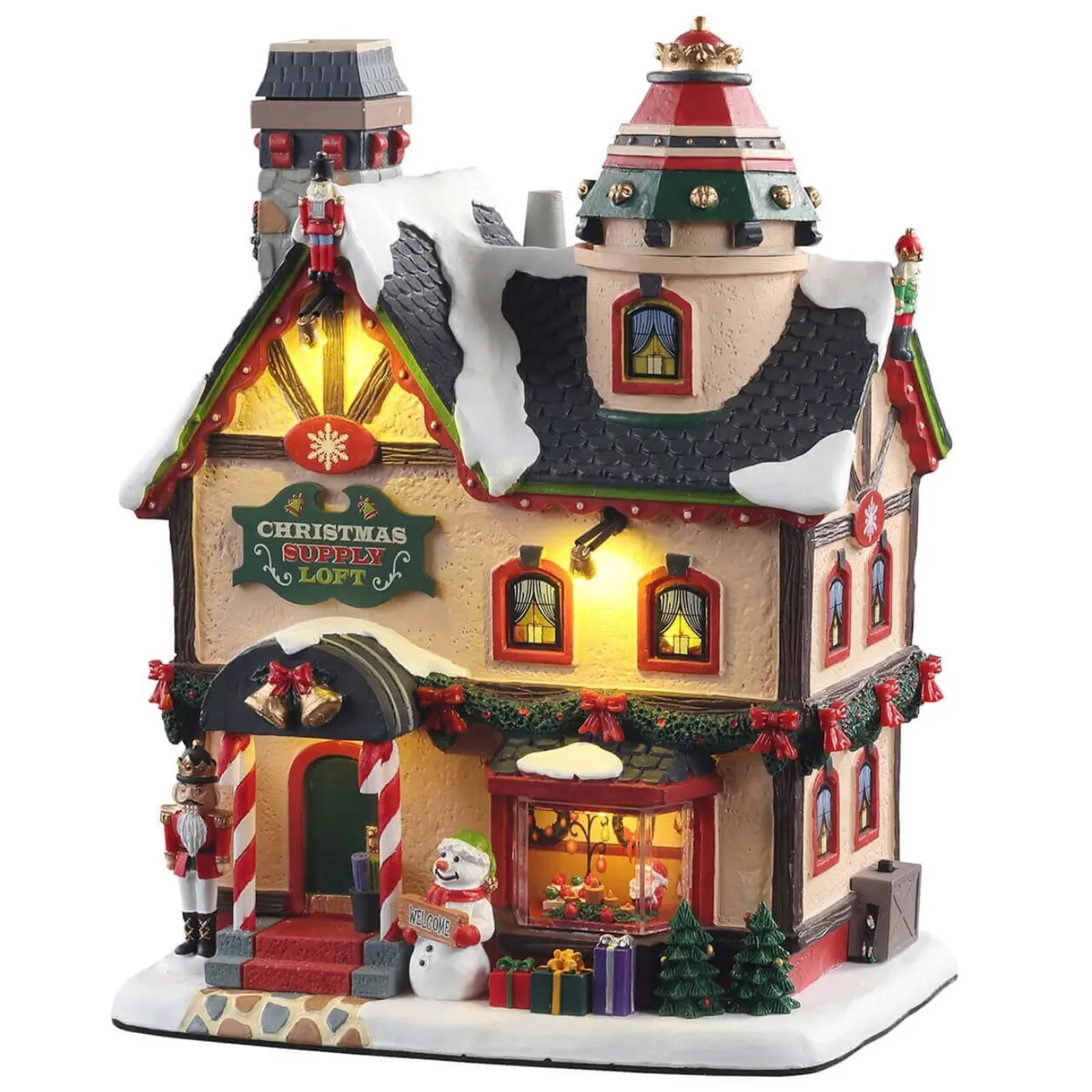 Lemax Caddington Village Lighted Building: Christmas Supply Loft #15741 1