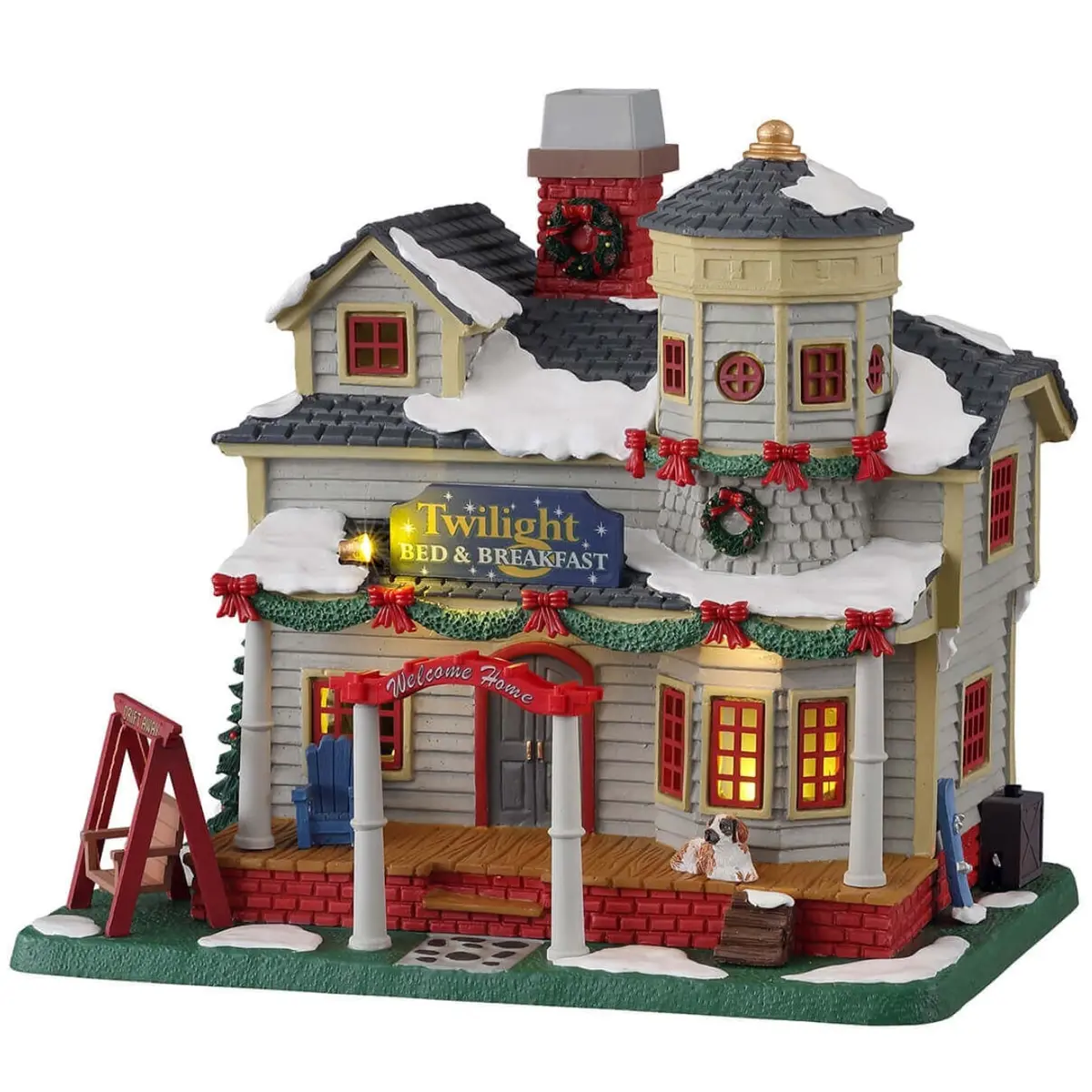 Lemax Caddington Village Lighted Building: Twilight Bed & Breakfast #15740 1