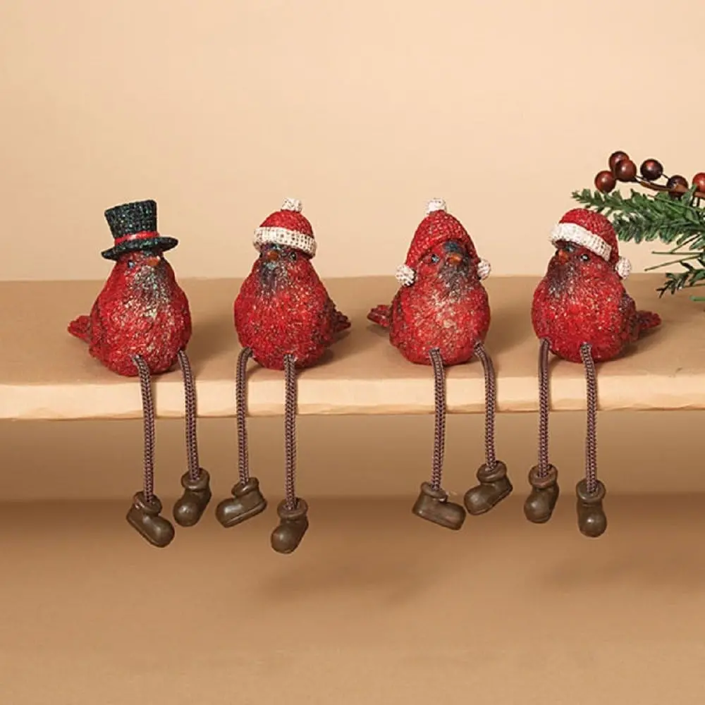 6" Resin Holiday Cardinal Shelf Sitter 1
