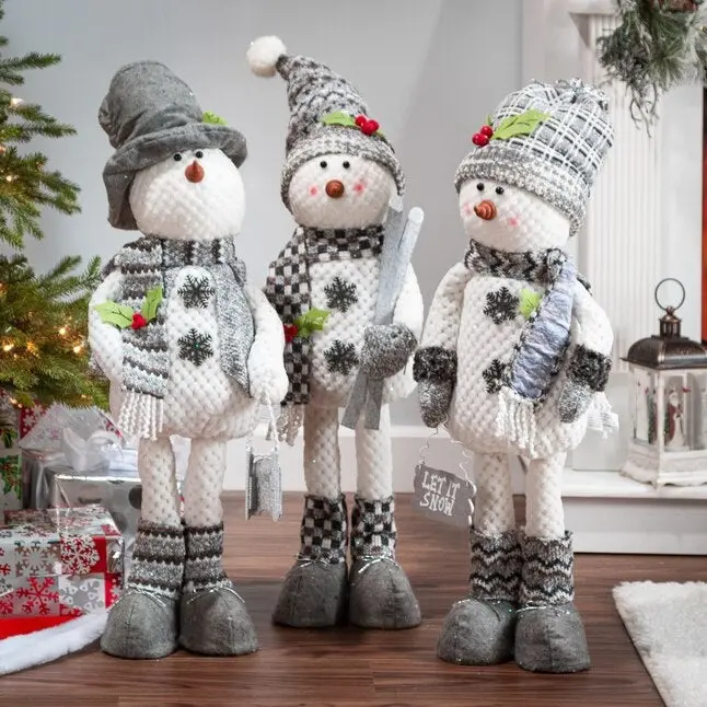 28" Standing Snowman With Scarf & Hat Winter Decoration 2
