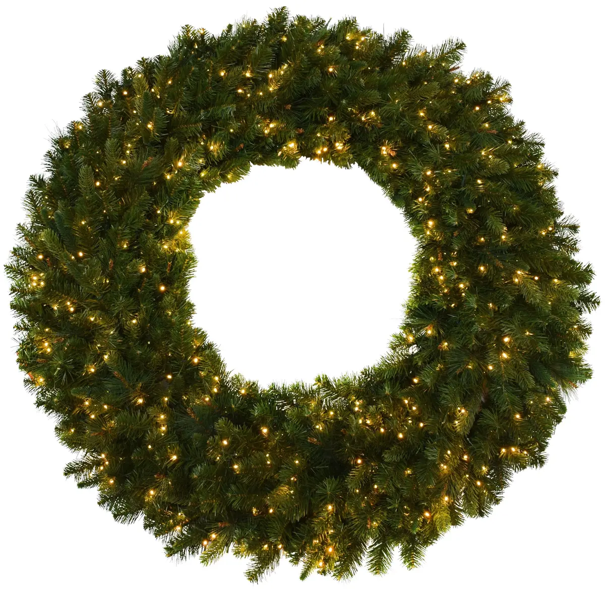 48" Artificial Bristol Pine Wreath Pre-Lit With 600 Twinkle Lights 1