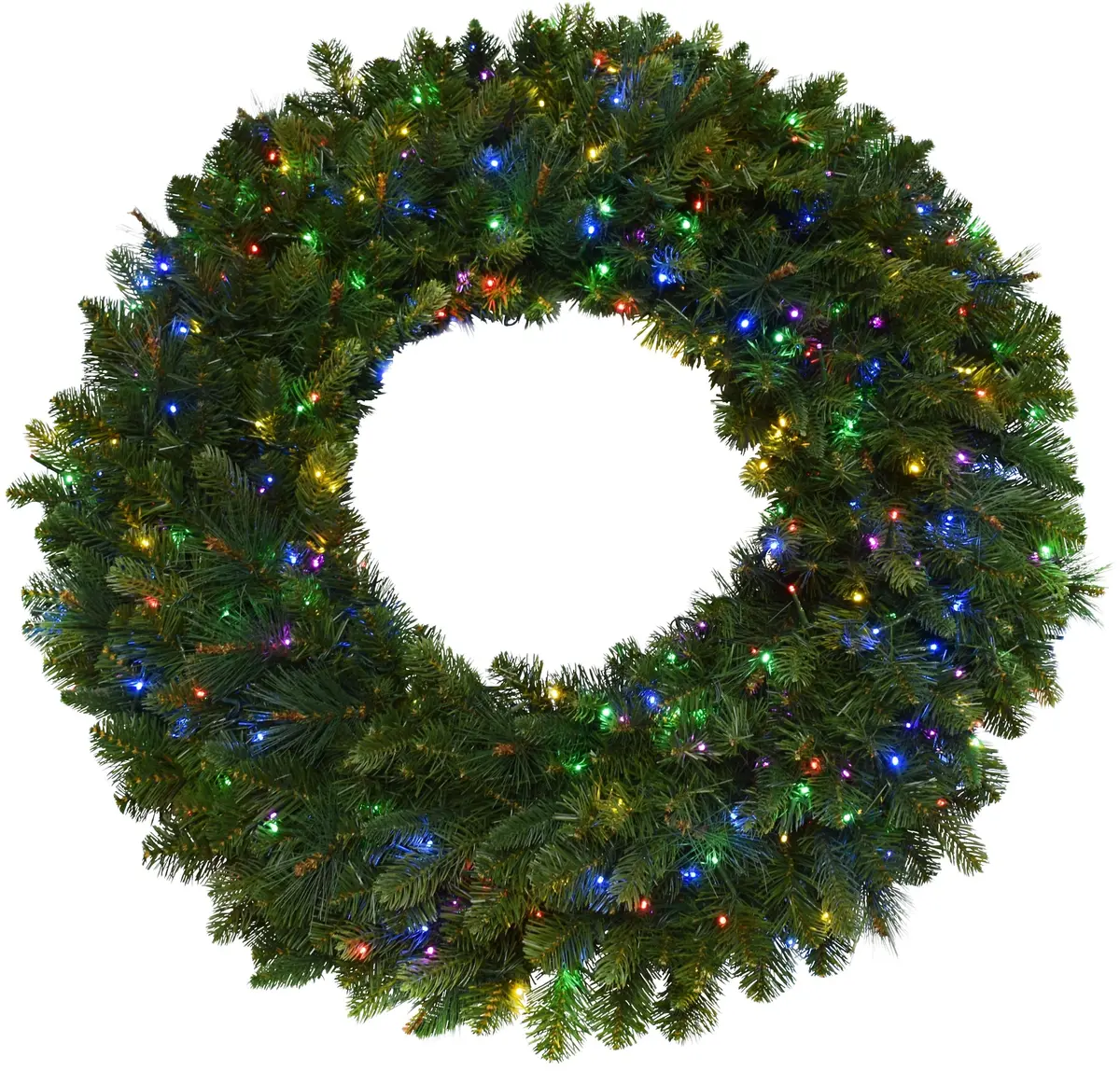 36" Artificial Bristol Pine Wreath Pre-Lit With 350 Twinkle Lights 1