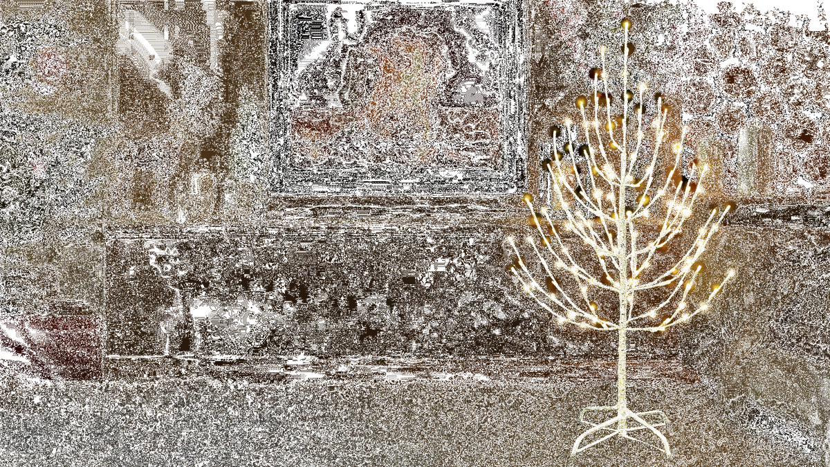3' Twig Tree Decoration With Twinkling 5Mm Led Lights 1