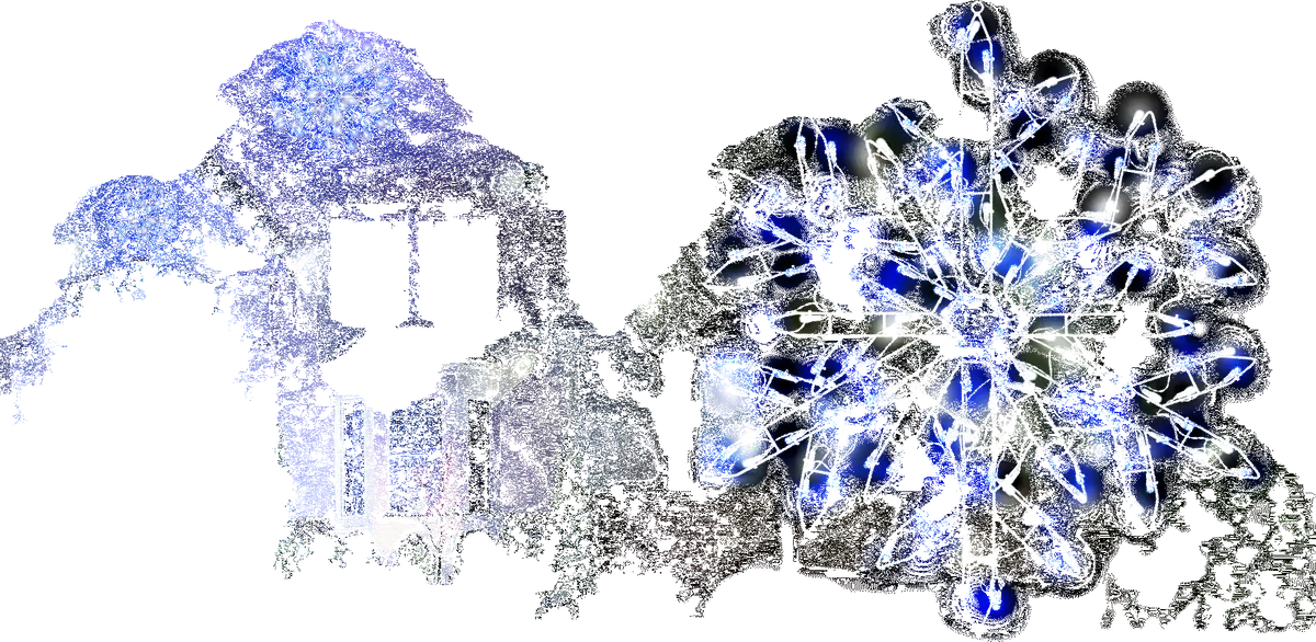 35" Twinkling Led Snowflake Silhouette Decoration 1