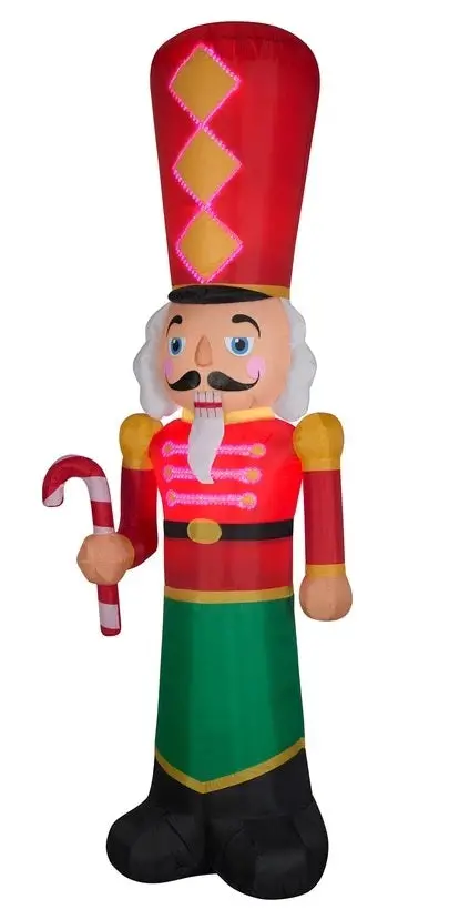 9' Lightshow Airblown® Sewn-In Micro Led Nutcracker Inflatable 1