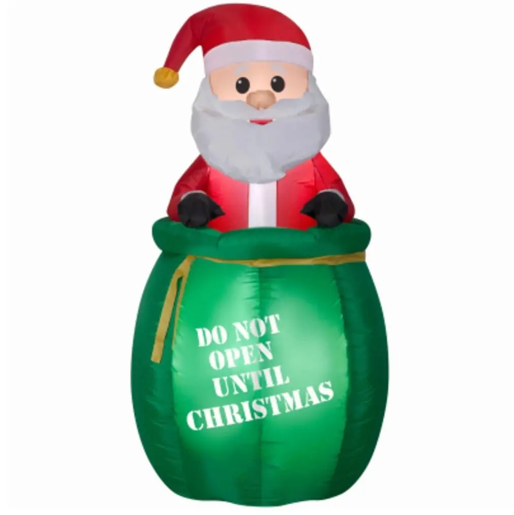 5' Inflatable Santa In Gift Sack 1