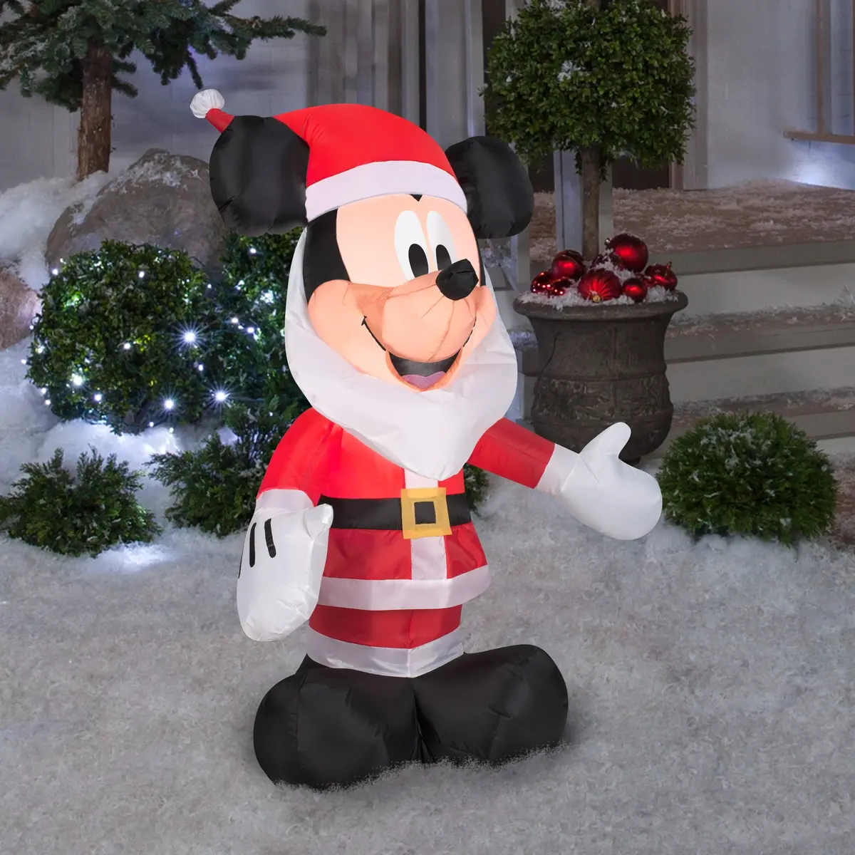 Gemmy® 3.5' Mickey Mouse With Santa Beard Inflatable Disney Holiday Decor 1