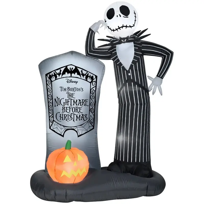 6' Airblown® Jack Skellington Tombstone Inflatable 1
