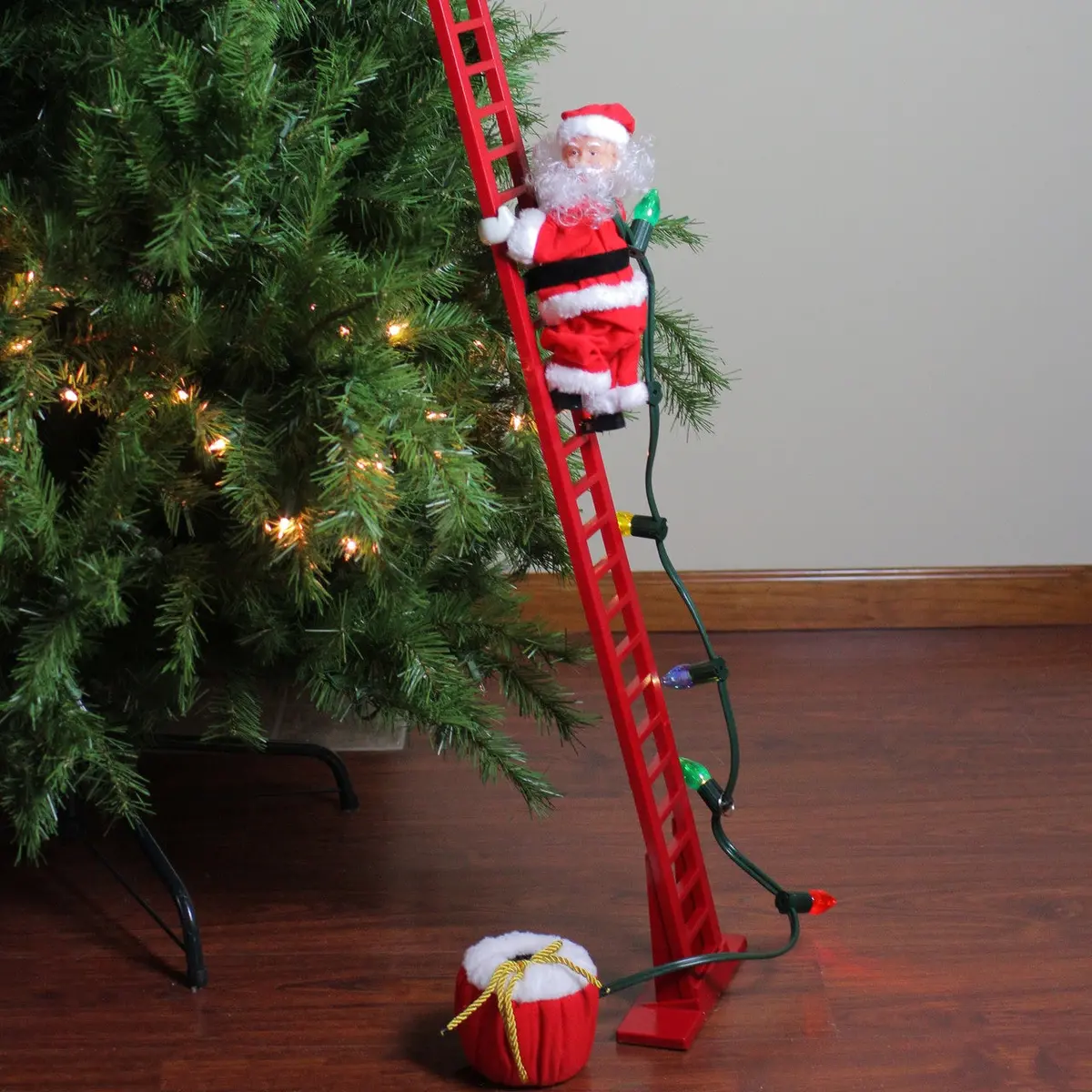 Mr. Christmas Animated And Musical Climbing Santa With Led Light Strand 1