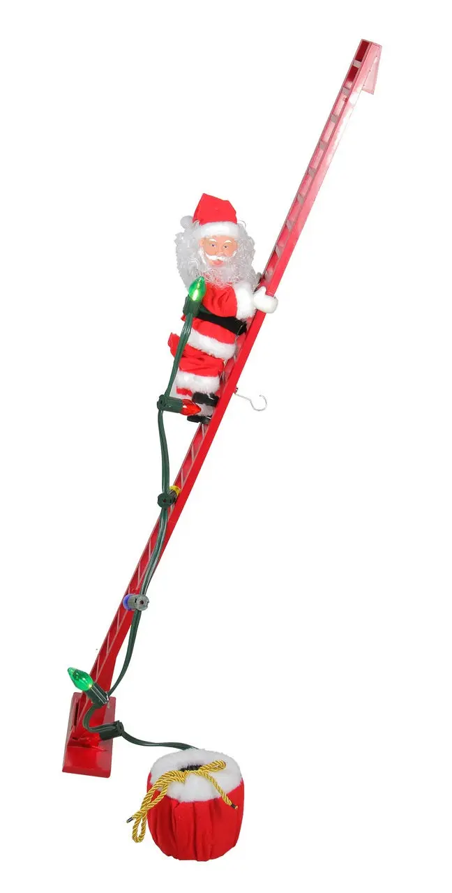 Mr. Christmas Animated And Musical Climbing Santa With Led Light Strand 2