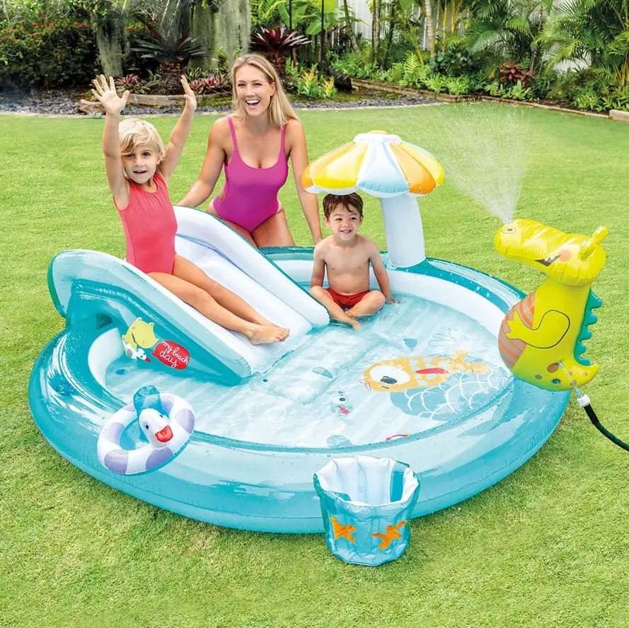 Intex Inflatable Gator Play Center With Slide 1