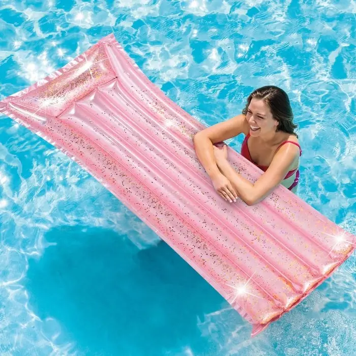Intex Inflatable Pink Glitter Floating Mat 1