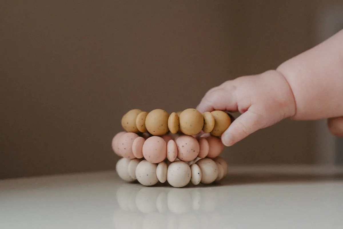 Three Hearts Adelia Teething Ring & Bracelet - Food Grade Silicone 1