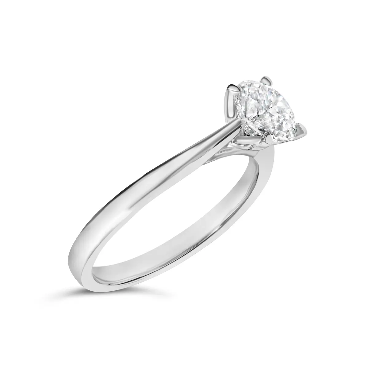 14K White Gold 1.0 Cttw Round Lab Grown Diamond Eagle Claw 4-Prong Set Solitaire Engagement Ring (F-G Color, Vs2-Si1 Clarity) - Ring Size 7 3