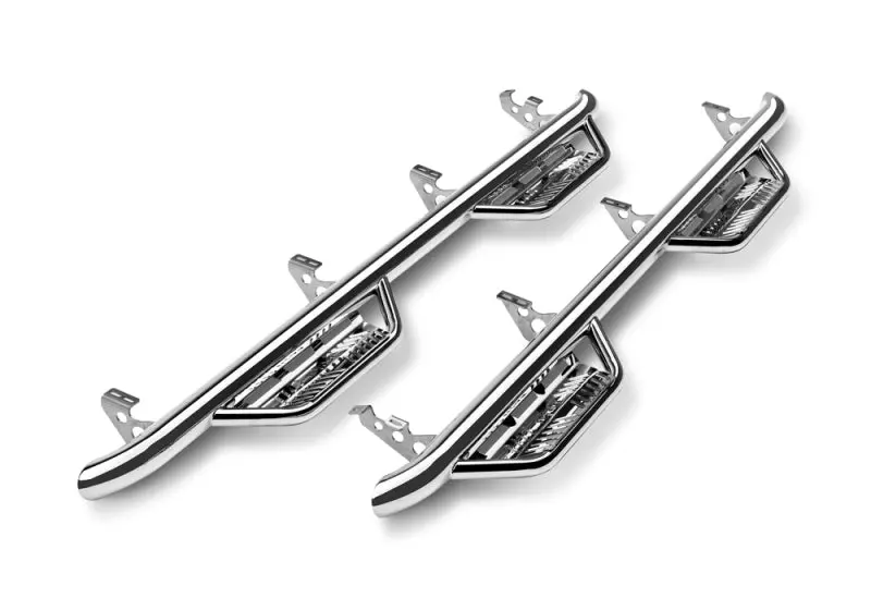 N-Fab Podium Ss Cab-Length Stainless Steel Running Boards For 2019 Ford Ranger Crew Cab 1