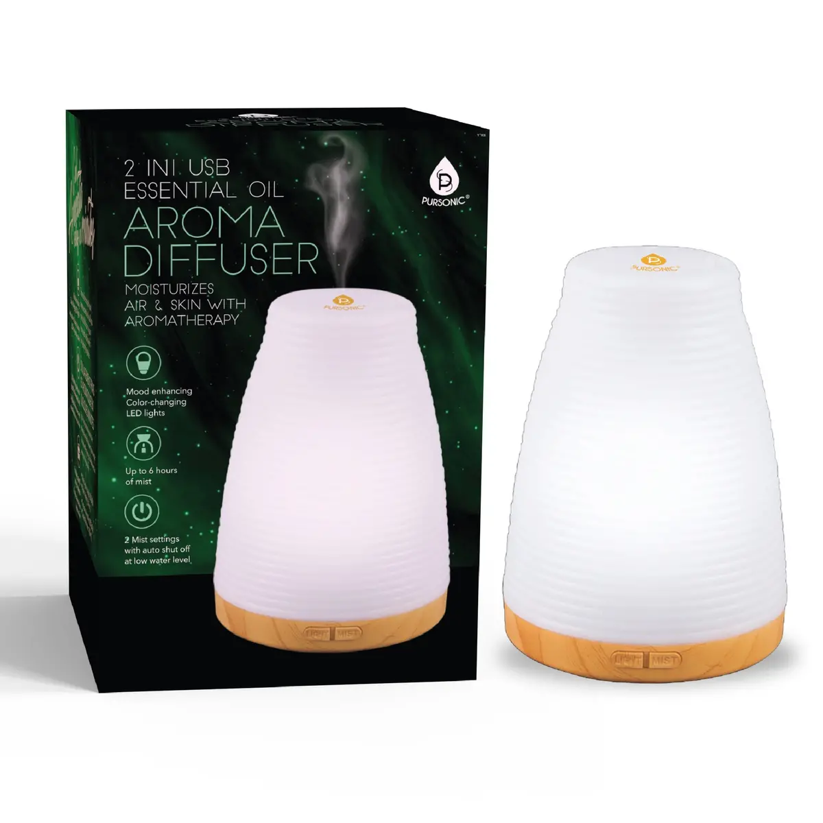 Pursonic 2-In-1 Usb Essential Oil Aroma Diffuser 1