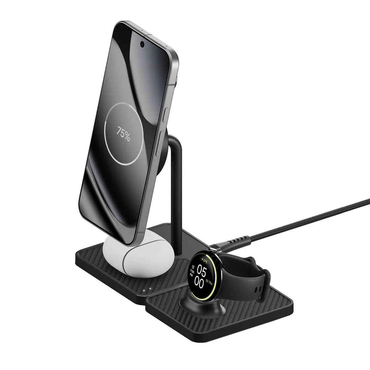 Wireless Charging Stand And Pixel Watch Charger - Aramid Fibre 1