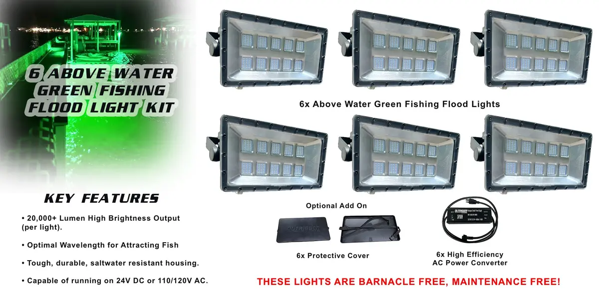 Above Water Green Fishing Flood Light Kit 8