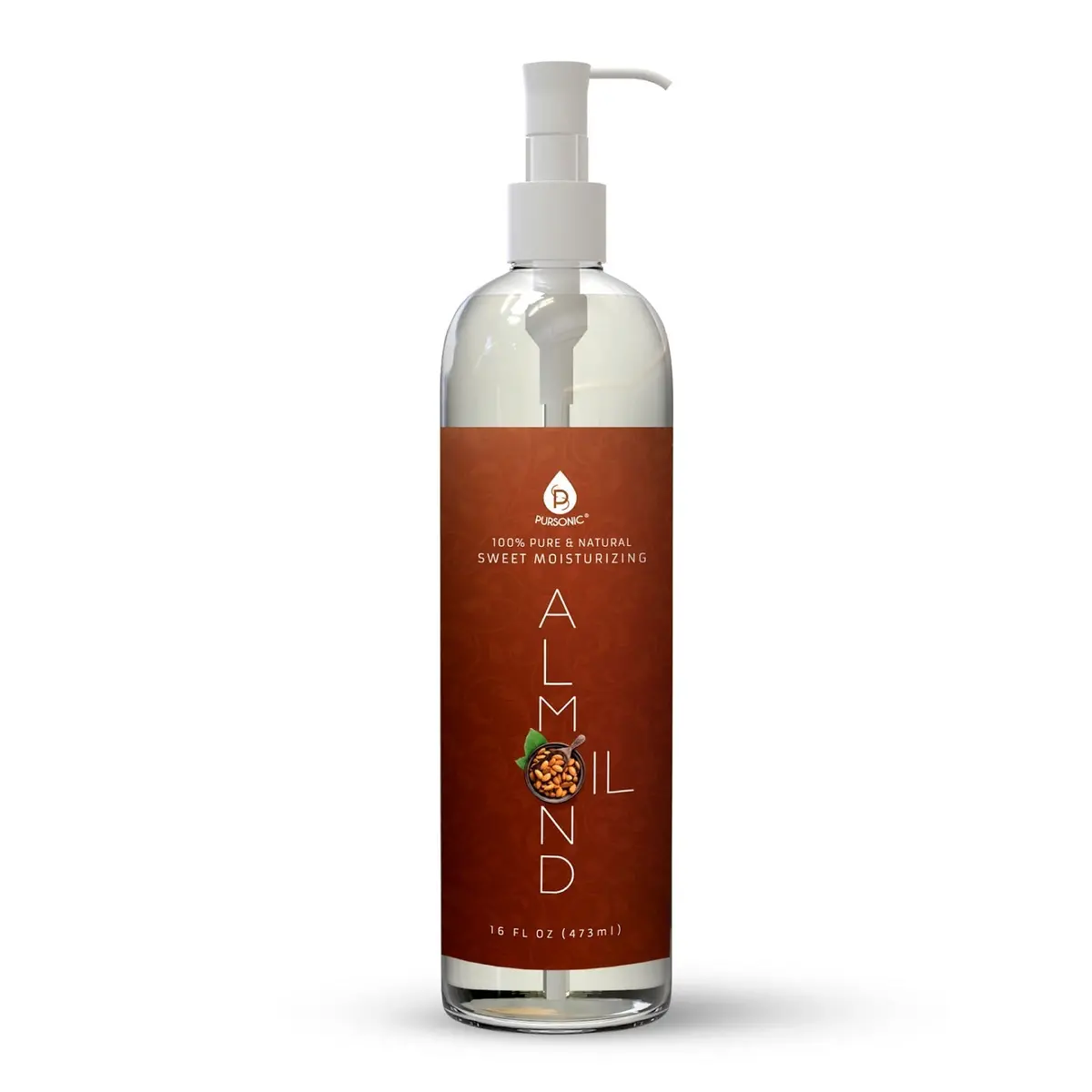 Pursonic 100% Pure & Natural Sweet Almond Oil 16 Oz. 1