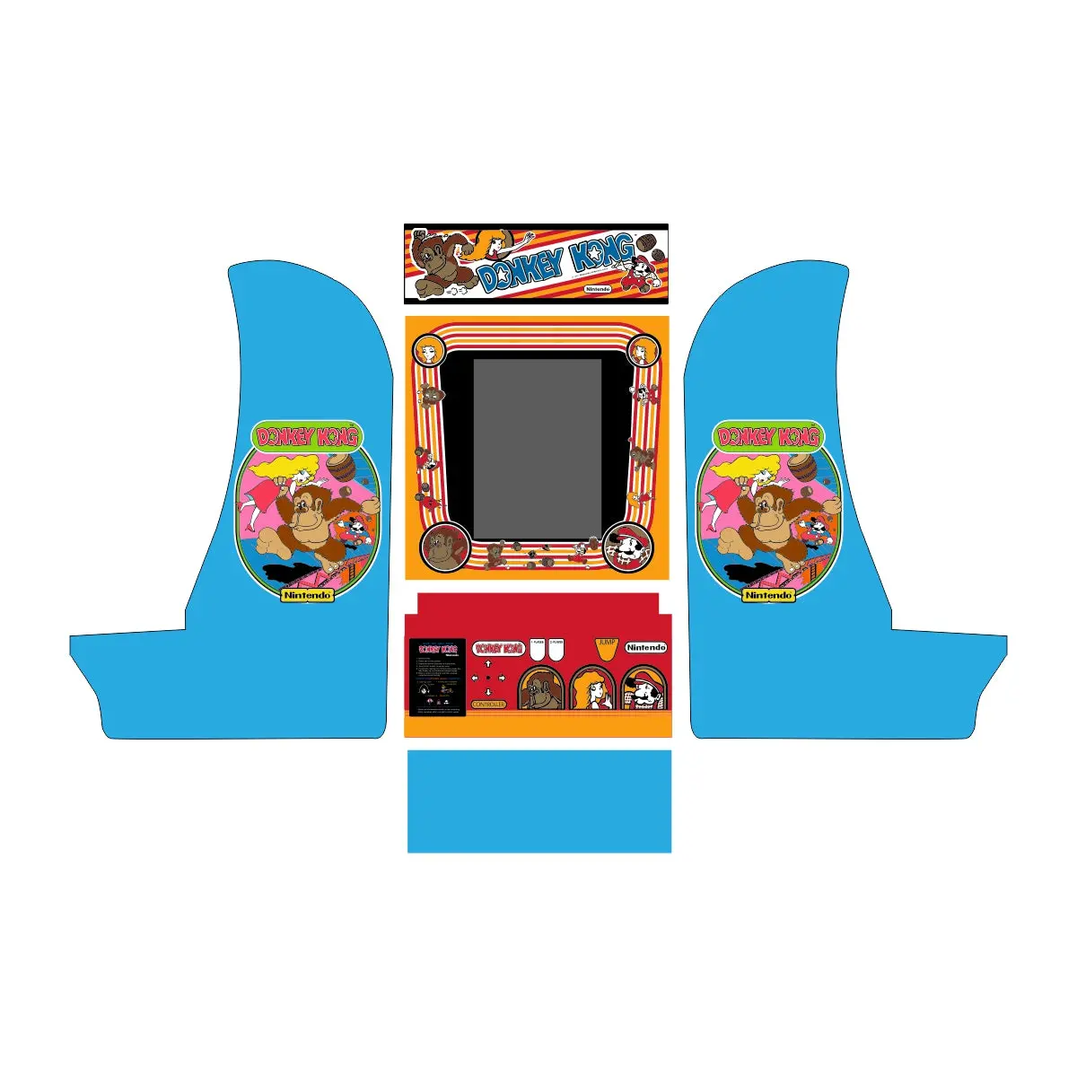Arcade1up Countercade Donkey Kong Decal Kit 1