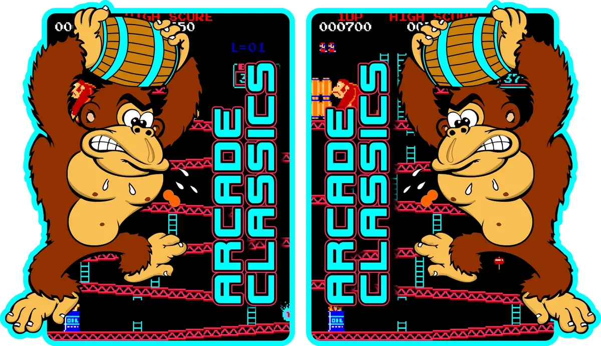 Arcade Classics Multicade Side Art - Donkey Kong Theme 1