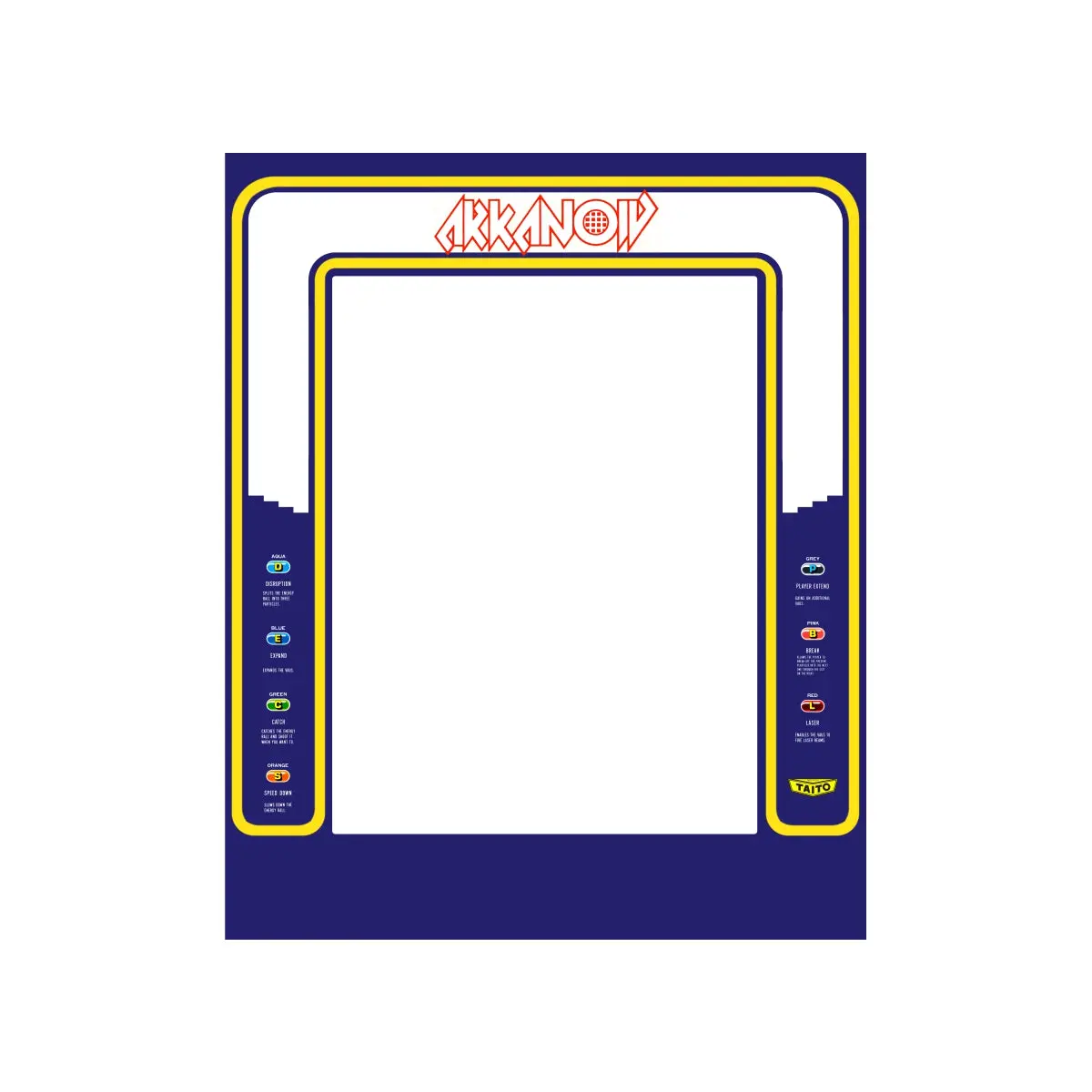 Arkanoid Cabaret Arcade Bezel 1