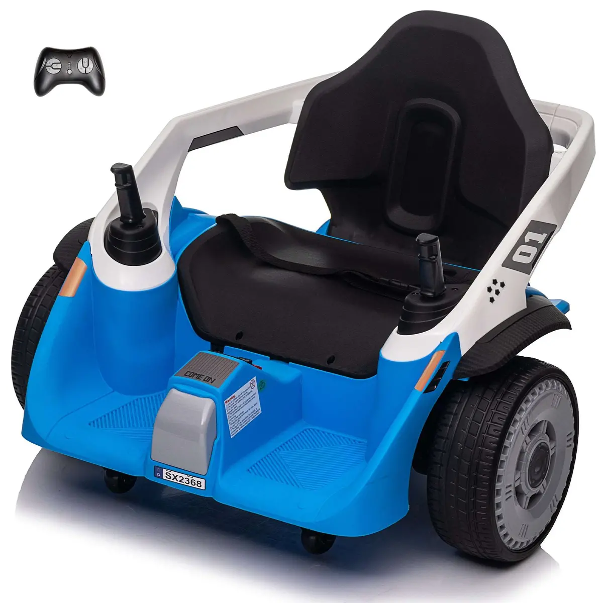 Eddy 360™ 12V Spinning Joystick Kid's Electric Ride On Car, With Remote Control And Mp3 1
