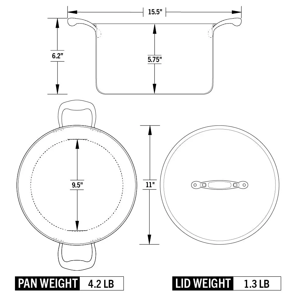 Heritage Steel Titanium Series 8 Quart Stock Pot With Lid 2
