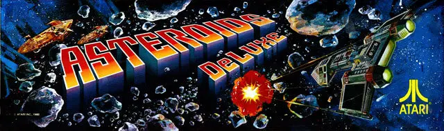 Astroids Deluxe Arcade Marquee 2
