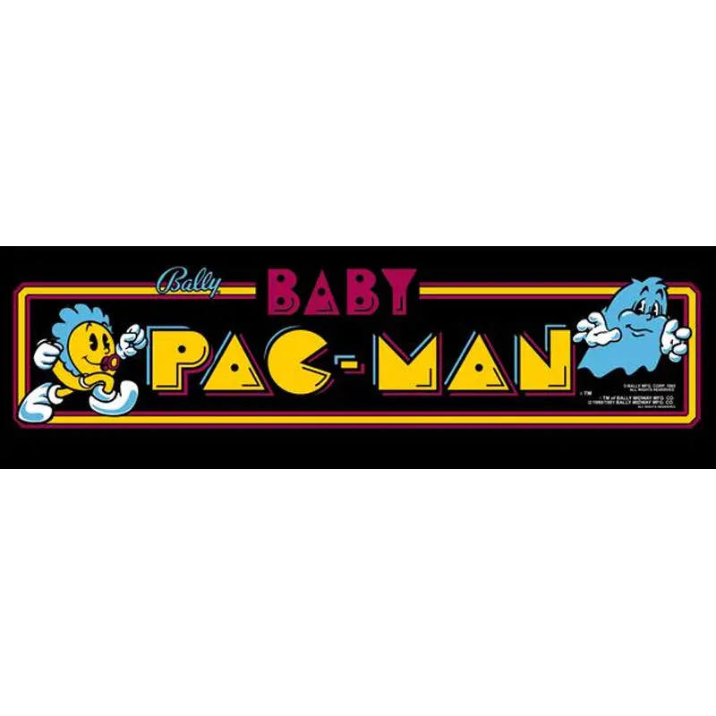 Baby Pac-Man Arcade Marquee 1
