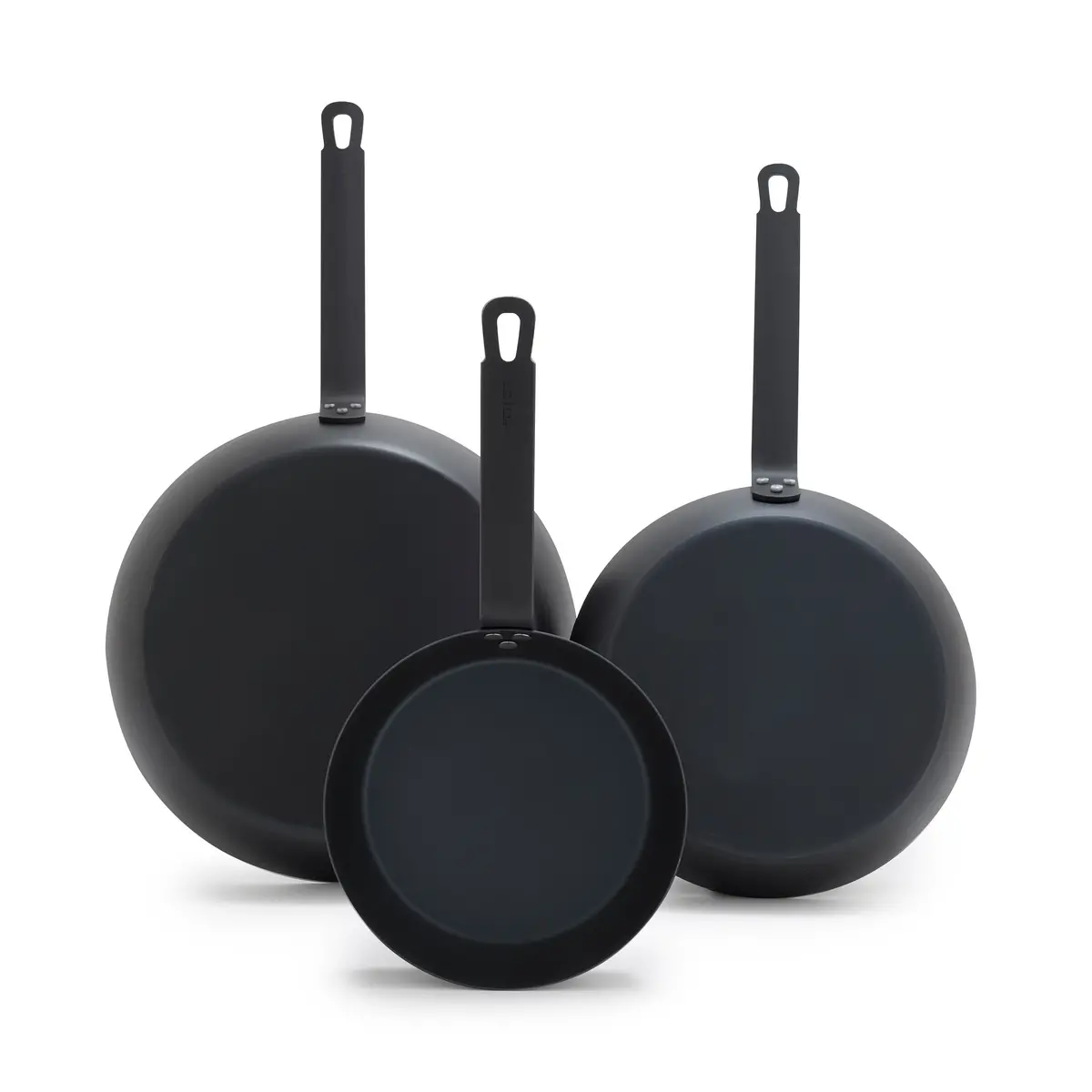 Bobby Flay By Greenpan 8", 10" And 12" Carbon Steel Frypan Set 1