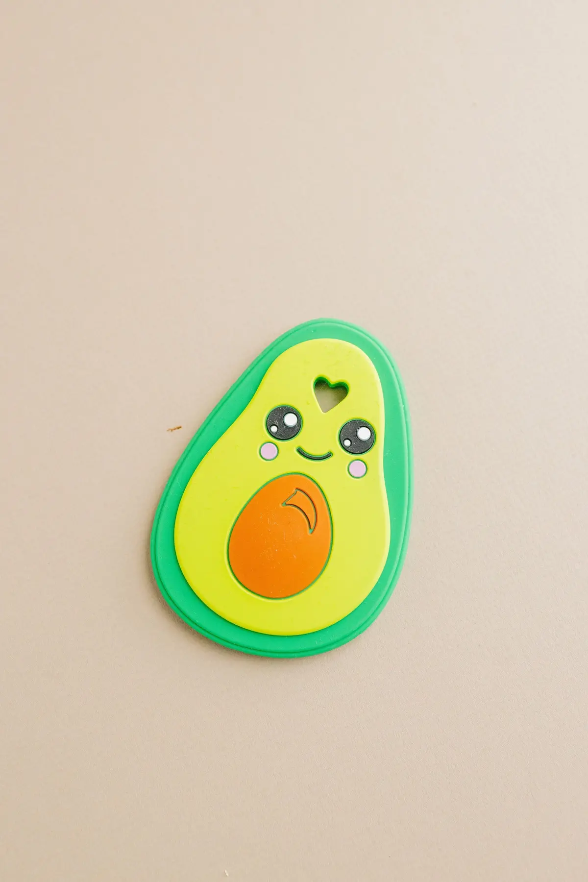 Three Hearts Avocado Silicone Teether - Bpa Free 1