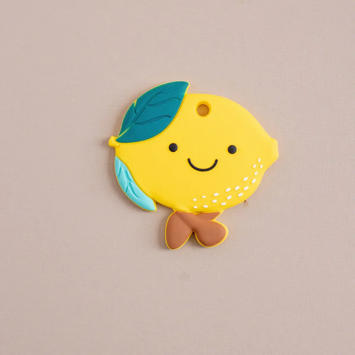 Three Hearts Lemon Silicone Teether 1