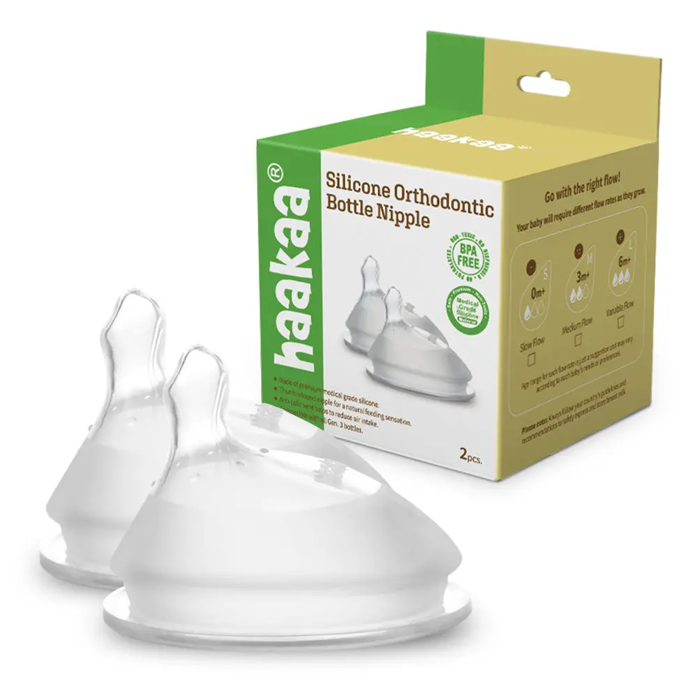 Haakaa Gen 3 Silicone Orthodontic Anti-Colic Nipple 2 Pk 1