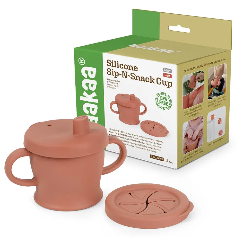 Haakaa Silicone Sip-N-Snack Cup 8 Oz 2