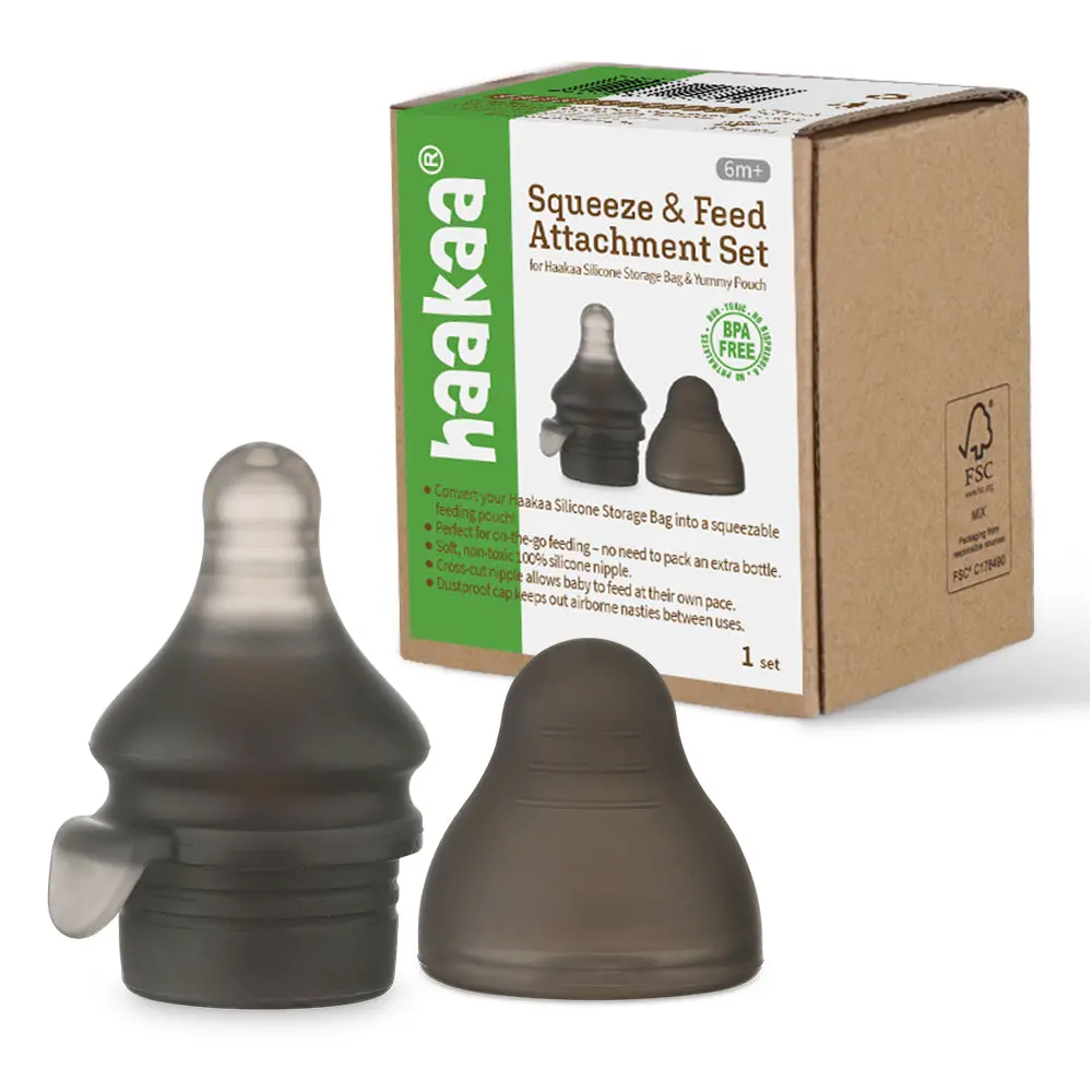 Haakaa Silicone Squeeze & Feed Attachment Set 1