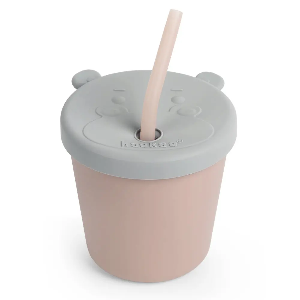 Haakaa Jolly Hippo Silicone Sippy Cup 1 Pk 3